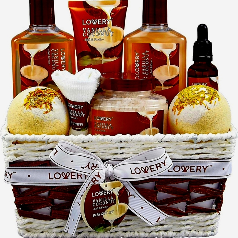 9-piece Unisex Bath & Body Gift Set, Vanilla Coconut 🥥 😋